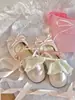 Zapatos Mary Jane de Punta Redonda de Moda Verano 2024 Nuevo Pequeños Zapatos de Cuero de Temperamento Suave con una Sola Correa Versátiles con Vestidos