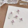 Nueva Joyería para Uñas Cruzadas Estilo Popular de Celebridad de Internet Joyería de Aleación DIY Diamante Rosa Joyería para Uñas Estilo Retro