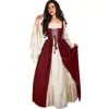 Vestido Túnica Retro Europeo y Americano Renacentista con Tirantes Nuevo Palacio Vestido Medieval Disfraz de Performance Escénica