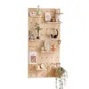 Painel Perfurado Sem Furos Prateleira de Armazenamento Cozinha Sala de Estar Hall de Entrada Prateleira Divisória de Parede Armazenamento Rack de Parede Moderno Minimalista