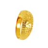 Anillo Dorado Arena para Mujer, Color Duradero, Estilo Dulce de Nicho, Anillo Abierto de Imitación Oro, Accesorio de Aleación de Cobre de Imitación, Producto Nuevo al por Mayor