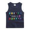 Colete infantil roupas infantis lobo espacial dos meninos matando verão novo bebê sem mangas T-shirt fina exterior de algodão