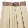 Venta al por mayor de Ropa para Mujer Transfronteriza Verano 2026 Nuevo Estilo Europeo y Americano Pantalones Casuales con Cinturón, Textura de Satén de Seda, Pantalones Rectos de Pierna Ancha