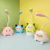 Nova Lâmpada LED Cabeça de Gato Porta-canetas Suporte de Armazenamento Carregamento USB Luz Noturna Mesa Infantil Lâmpada de Mesa Pequena Cartoon