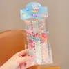 Faixa de cabelo de tricô floral com velcro para mulheres, presilha de franja floral doce, faixa de cabelo para arrumar o cabelo, acessório de cabelo estilo pastoral francês