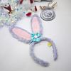 Lindo Diadema de Conejo Diadema Accesorios para el Cabello Conejo de Dibujos Animados Orejas Lavado de Cara Horquilla Diadema Estilo Coreano [Zona de Eventos]