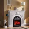 Gabinete de Chimenea Estilo Francés, Repisa de Chimenea, Decoración Vintage para Entrada, Villa Estilo Europeo, Sala de Estar de Moda Estilo Americano, Gabinete Decorativo Falso de Chimenea