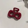 Otoño e Invierno Nuevo Año Nuevo Rojo Pinza Grande de Agarre Etiqueta Dorada con Letra Parte Trasera de la Cabeza Pinza de Tiburón para el Cabello Tocado Pasador Pinza para el Cabello