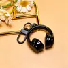 Nuevo llavero creativo de auriculares 3D, un accesorio moderno y genial para bolsos, joyería hecha a mano para manualidades y materiales para accesorios, al por mayor
