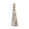 Bolso de borla de cuero de PU colgante pulsera de cuentas de silicona llavero accesorios pulsera llavero cabeza de plástico borla