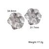Pendientes Europeos y Americanos de Acero Inoxidable Transfronterizos con Diseño de Flor, Estilo Francés, Diseño Único y Exagerado, No se Desvanecen, Pendientes de Acero de Titanio de Alta Gama