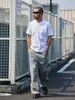 Camiseta Manga Curta Gola Henley Minimalista Série 26Ss da Trs, Minimalista, Coolmax, Absorvente de Suor, Secagem Rápida, Caimento Solto