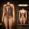 Lencería Sexy con Entrepierna Abierta, Ropa de Dormir Navideña de Malla, Medias, Falda, Coqueteo Sexy para Pareja, Uniforme Transparente, Conjunto de Tentación