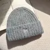 Chapéu Feminino Outono Inverno Versátil Gorro Estilo Coreano Circunferência da Cabeça Grande Chapéu Folgado Engrossado Quente Proteção para Ouvido Chapéu de Lã Tricotado