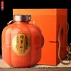 Botella de Vino de Cerámica Jingdezhen 0.75kg Catties Nuevo Frasco de Vino Decorativo Olla Pequeña Sellada para el Hogar Vasija de Vino para Vino