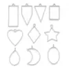 Accesorios para Joyería DIY Marco Calado Aleación de Zinc Corazón Gota de Agua Base Geométrica Colgante de Oreja Colgante de Collar