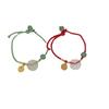 Prato de Bênção do Ano do Zodíaco Contas de Transferência de Calcedônia Hetian Fivela de Segurança Pulseira para Mulheres e Homens Corda Trançada Vermelha e Verde Pulseira para Casais Melhores Amigos