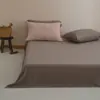 Sábana de algodón de color liso estilo japonés Muji Nishikawa Wabi-Sabi para casa de huéspedes, sábana de alta calidad individual para camas de 1.5M/1.8M