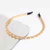 Diadema de perlas de cristal de estilo coreano, elegante y a la moda, combina con todo, para presionar el cabello, lavarse la cara, cadena de borde fino, accesorios para el cabello con incrustaciones de diamantes.