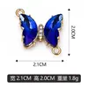 Borboleta de Strass Colorida Pingente de Pulseira Pingente de Colar Acessórios de Joia Podem Misturar Venda Direta de Fábrica Atacado Transfronteiriço