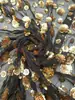 Tela de bordado floral tridimensional de lentejuelas de ancho completo malla densa tela bordada con lentejuelas en capas vestido formal largo fiesta