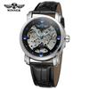 Winner Reloj Mecánico Automático para Hombre de Moda Correa Reloj de Negocios Reloj de Fondo Hueco para Hombre