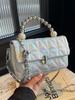 Atacado Tendência Spice Girls Exquisita Pequena Estilo Chanel Romboidal Portátil Pequena Bolsa Quadrada Versátil Rua Corrente de Alta Qualidade Bolsa Tiracolo