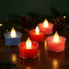 Vela Eletrônica LED Imitação Aroma Vela de Chá Colorida Vela de Natal Casamento Decoração de Proposta Romântica Ornamento de Atmosfera