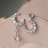 Pendientes de Llamada de Sueño Luna Corazón para Mujer ins Lujo Ligero Diseño Avanzado Nicho Venta al por Mayor Pendientes de Estrella Luna Regalo Tanabata 22 Nuevo
