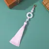 Novo pingente de leque estilo antigo BoTing com fecho lagosta e franjas, fecho de paz com contas duplas, acessório DIY para fantasias