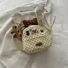 Mini mochila linda de perrito con lunares, bolso de mano de niña con forma de pan de caricatura, bolso de hombro para estudiante y para ir al trabajo