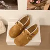 Zapatos de mujer tipo Birkenstock, con plataforma gruesa, que aumentan la altura, totalmente cerrados, nueva colección otoño/invierno 2026, planos sin cordones, estilo coreano, zapatos de mujer súper versátiles y modernos