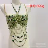 Cadena Corporal de Perlas Transfronteriza Europea y Americana, Top Halter Hecho a Mano con Superposición de Perlas, Bikini Estilo Vacaciones
