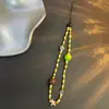 Pulseira de Miçangas Feita à Mão DIY Fresca e Simples, Acessório para Capa de Celular, Cordão para Câmera CCD Feminino, Capa de Fone de Ouvido da Moda