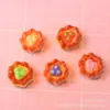 Brinquedo de Comida Miniatura Simulada Bolo de Frutas Estéreo Acessórios de Resina Mista Acessórios de Cola de Creme DIY Brinquedos de Casinha