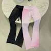 2026 Moda Nuevo Conjunto Rosa con Estampado de Leopardo para Mujer Estilo Callejero Sudadera con Capucha y Cremallera con Pantalones Acampanados con Cordón