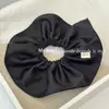 Scrunchie de Cetim com Design de Nicho Estilo Coreano e Toque de Luxo, Borda Dupla, Elástico de Cabelo Redondo Grande, Acessório de Cabelo Elegante