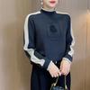 Suéter Cálido de Felpa de Doble Cara para Otoño e Invierno, Deportivo y Casual, de Color en Contraste, para Exterior, Top para Mujer, Elegante, para Ir al Trabajo, Cubre Vientre, Delgado