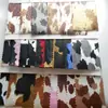 Nuevo Pelo de Caballo Estampado Patrón de Vaca Piel Artificial Flocado Lana Sarga Inferior Felpa Corta Material para Zapatos Equipaje Bolso de Mano Tela