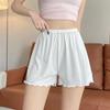 Pantalones de Seguridad Exteriores Holgados para Mujer, Shorts Bottom de Verano de Seda Helada Anti-Exposición, Talla Grande Seguridad Cintura Alta, Estilo Delgado que no se Enrolla