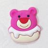 Oso Fresa DIY Creativo Pegamento Suave Adhesivo Magnético Accesorios de Pegamento Suave Funda para Teléfono Móvil de PVC Agujero Pantuflas Adhesivo para Refrigerador Parche para Taza