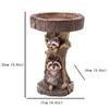 Animal de Jardim Guaxinim Raposa Filhote Galo Ouriço Sapo Girassol Resina Comedouro de Pássaros Ornamento Decoração Exterior