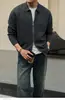Cárdigan con Cremallera y Cuello Texturizado Elegante Estilo Old Money para Hombre, Suéter Jacket Cálido y Amigable con la Piel Casual para Otoño e Invierno