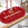 Arranjo de Quarto de Casamento Decoração de Tapete de Chão para Casamento Entrada da Porta Capacho de Porta Tapete de Porta Quarto Mesinha de Cabeceira Tapete Vermelho