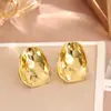 Pendientes de Metal Geométricos Irregulares Estilo Fresco Pendientes Geométricos Exagerados Elegantes Nuevos Pendientes Elegantes Otoño e Invierno 2025