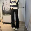 Novas calças masculinas de estilo outonal, simples e com bom caimento, moda retrô americana, cor sólida, emagrecimento, alongamento das pernas, calças da moda ligeiramente bootcut