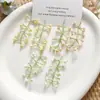 Estilo Mori pequenos ramos frescos lírios flor diy tecidos à mão contas de vidro cor mágica pequenas flores brincos mulheres atacado