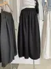 KEKEZOON Calça Casual Larga de Cintura Alta Elástica Lisa para Mulheres, Calça Simples de Outono 8825