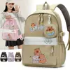 Mochila Fofa Desenho Animado Casual Alunos do Ensino Fundamental e Médio Mochila Escolar de Grande Capacidade Simples Leve para Homens e Mulheres Nova Mochila de Viagem