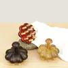 Pente de massagem folha de lótus feito de sândalo para uso doméstico, com dentes largos para cabelos lisos e cacheados, alisando os cabelos, pente de massagem de chifre para massagem do meridiano da cabeça e pontos de acupuntura
